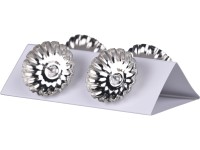 Svietnik kov 4x40mm S10 ozdobný so zápichom strieborný