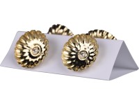 Svietnik kov 4x40mm S11 ozdobný so zápichom zlatý