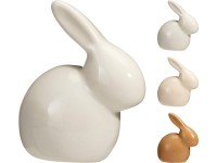 Zajíc porcelán 55x32x68mm mix, hnědá, bílá