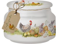 Emocio Sklo 100x79 mm so skleneným viečkom Easter Garden, vonná sviečka