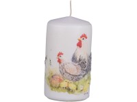 Válec 60x110mm Easter Garden Slepice, svíčka