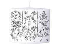 Ellipszis alakú gyertya 120x55x95 mm, Botanical Garden