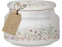 Emocio Sklo 100x79 mm so skleneným viečkom Sweet Flower, vonná sviečka