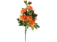 Umelé kvety, plast 400mm georgína zväzok 5ks, mix farieb