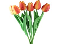 Művirágok, műanyag 400 mm-es tulipán, színes