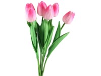 Umělé květiny, plast 340mm tulipán, růžová
