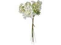 Umelé kvety zápich, plast 400mm georgíny a krókusy zväzok, biela
