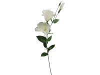 Umelé kvety, plast 780mm eustoma, biela