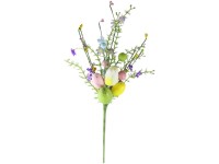 Művirágok, műanyag 860 mm-es díszes húsvéti ág, színes
