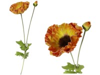 Művirágok, műanyag 460 mm-es pipacscsokor, színmix