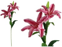 Művirágok, műanyag 460 mm-es Liliomcsokor, színmix