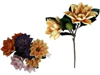 Művirágok, műanyag 400 mm-es magnólia, sárga