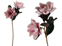 Művirágok, műanyag 400 mm-es magnólia, rózsaszín