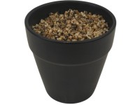 Műanyag virágcserép, fekete
