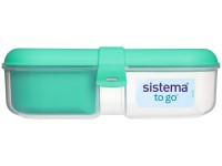 Sistema TO GO Ételtároló doboz három rekeszes joghurt tartóval 1,1 l, menta