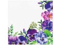 Obrúsky 20ks Violet pansies 33x33 cm