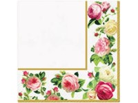 Obrúsky 20ks Rosy frame 33x33 cm