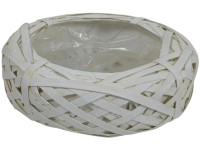 Fonott kosár 250x250x70mm, fehér