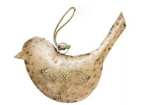 Fém akasztó 150x20x100 mm madár, arany