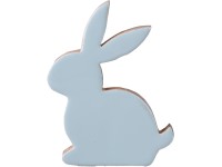 Dekorációs fa, zománc 100x25x150 mm álló nyúl, natúr, fehér