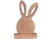 Dekorácia drevo 80x50x150 mm zajac na postavenie, prírodné