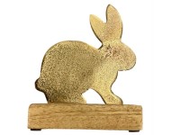 Fa dekoráció 150x50x130 mm álló nyúl, natúr