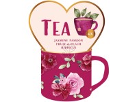 Hrnek porcelán 150 ml na čaj se čtyřmi příchutěmi sáčků mix, barevná