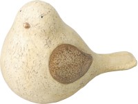 Dekorácia polyresin 260x135x180mm vtáčik mix, krémová, hnedá