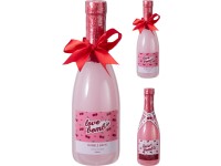 Dárková pěna do koupele 500ml lahev šampaňské mix vůní, růžová