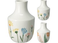 Váza dolomit 120x180mm motív lúčny kvet mix, farebná