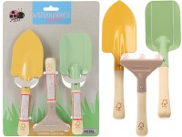 Záhradné náradie detská oceľ 210mm rýľ/200mm lopatka/150mm hrabličky, mix farieb