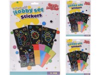 Gyerekkészlet 4 db különböző motívumú lap/7 db vegyes színű matrica/8 db matrica