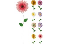 Művirágok, műanyag, 140x600 mm, vegyes színekben