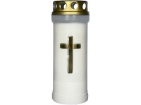 Madona Hřb. vklad víčko 240g kříž zlatý ~3 dny bílá litá