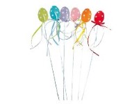Húsvéti tojásalakú beszúrópálca, 40 mm, pöttyös, színmix