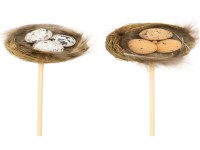 Dekor tojás fészekben 55x15 mm-es, beszúrható, vegyes szín