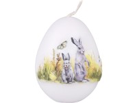 Vajíčko 60mm Easter Garden Zajace, sviečka