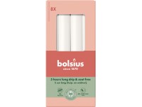 Bolsius Domácí 8ks 20x170 Cloudy White svíčky, bílá