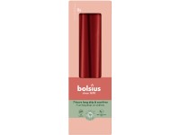 Bolsius Kónická 8ks 24x245 Velvet Red svíčky, bordó