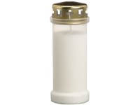 Temetői mécses betét fém fedéllel, 67x173 mm 70 óra. fehér