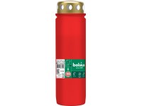 Bolsius temetői mécsesbetét fém fedéllel,67x230 mm 110 óra. Piros