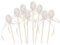 Zápich kraslice 40 mm vajíčko, biela