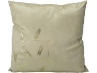 Vankúš polyester, zamat 450x450mm so zlatou potlačou vetvička, béžová
