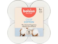 Bolsius Čajové Maxi 8ks True Scents Fresh Cotton, vonné sviečky