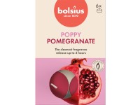 Bolsius Čajové 6ks True Scents Pomegranate, vonné sviečky