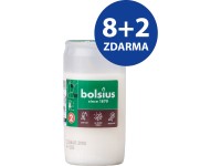 Bolsius kompozitný (110g) 40h. biela viečko papier set 8+2 zadarmo