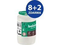 Bolsius kompozitný (135,4 g) 50h. biela viečko papier set 8+2 zadarmo