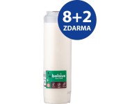 Bolsius kompozitný (513g) 170h. biela viečko papier set 8+2 zadarmo