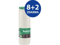 Bolsius kompozitný (328g) 110h. biela viečko papier set 8+2 zadarmo