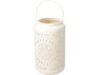 Fém lámpa 140x140x240 mm akasztóval, fehér